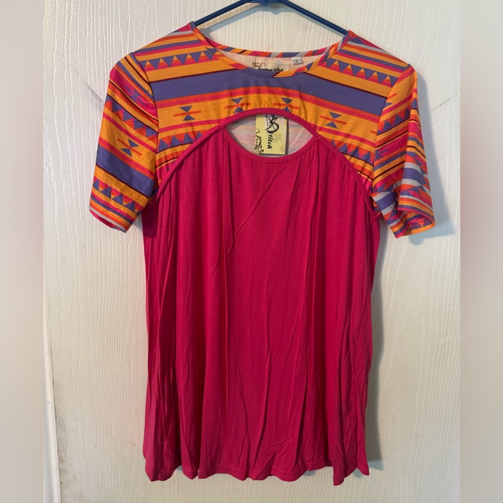 Peek-a-Boo Ladies Southwestern Top